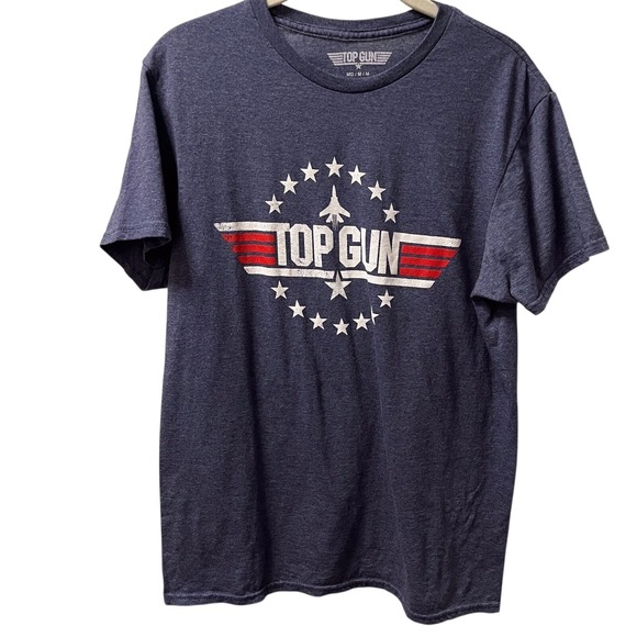 Top Gun Other - Top Gun Men's Size Medium Navy Gray Novelty Graphic Short Sleeve T-Shirt